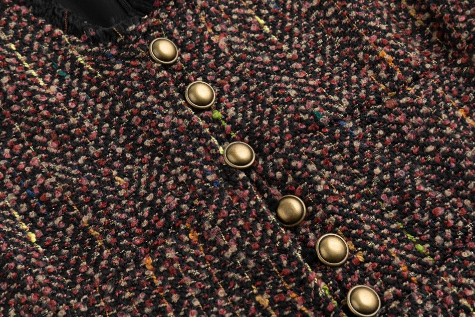 Pink Multicolor Tweed Jumper