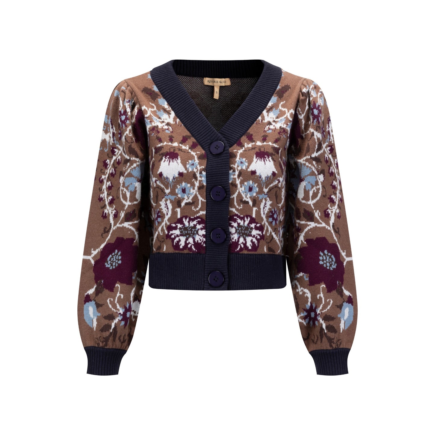 Floral Cardigan - Brown