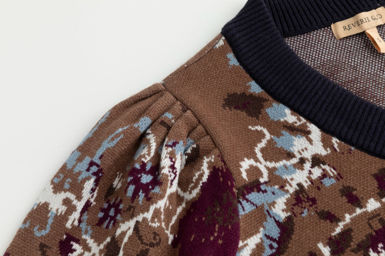 Floral Cardigan - Brown