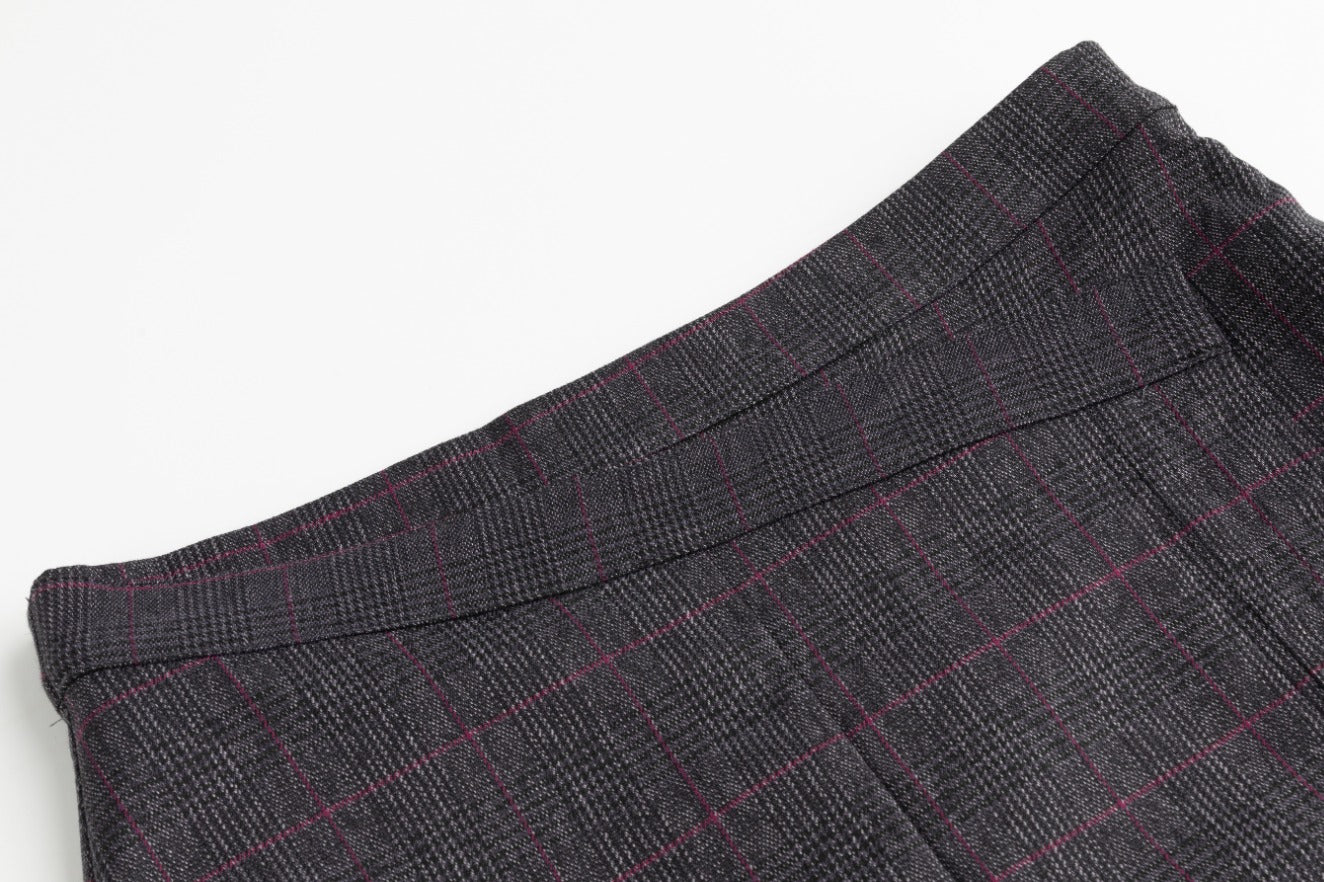 Plaid Skirt - Heather Grey