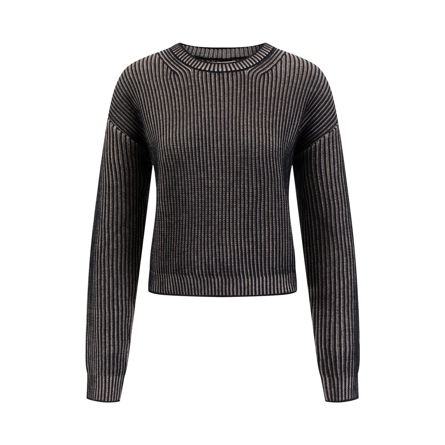 Knit Sweater - Tan/Black