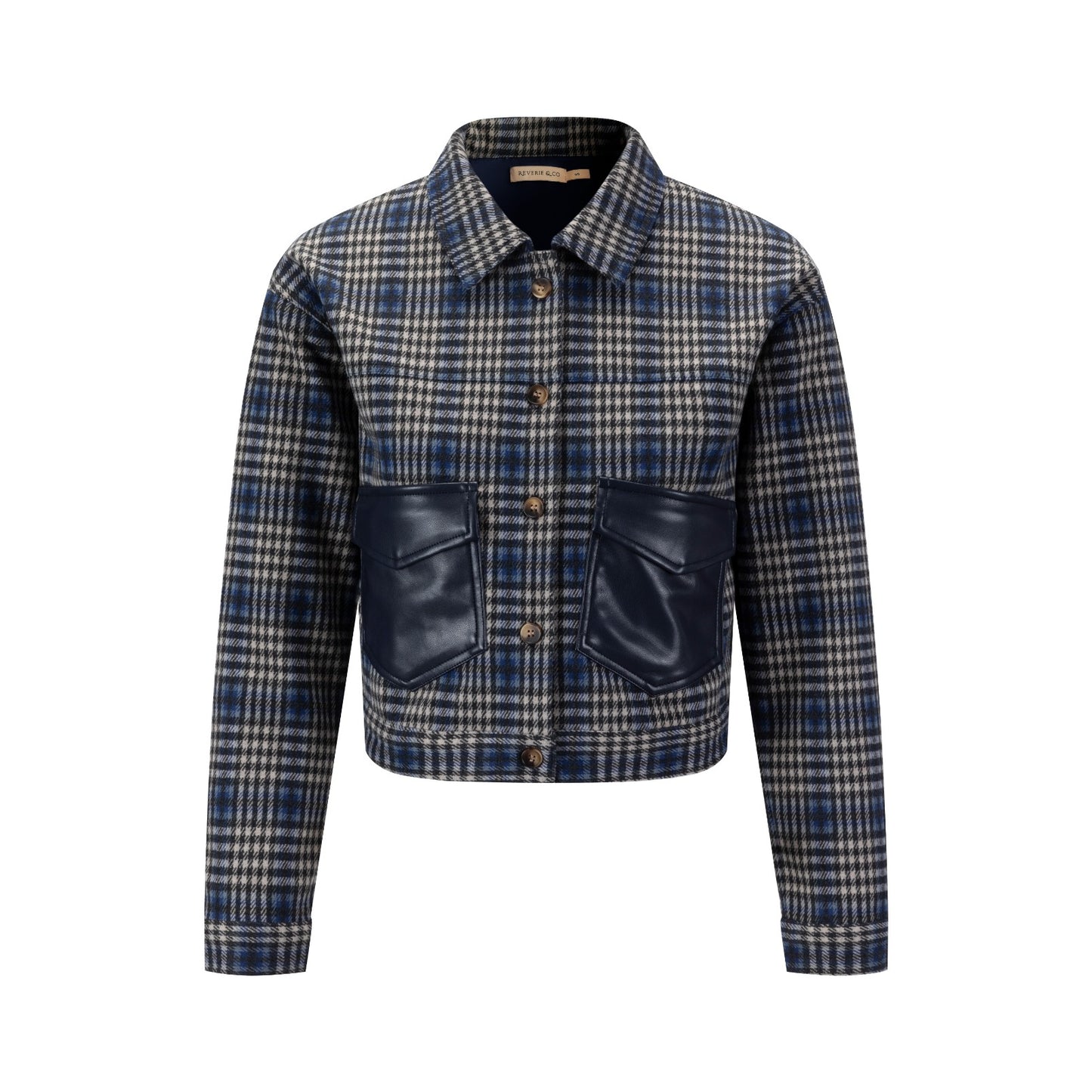 Plaid Jacket - Navy Pockets