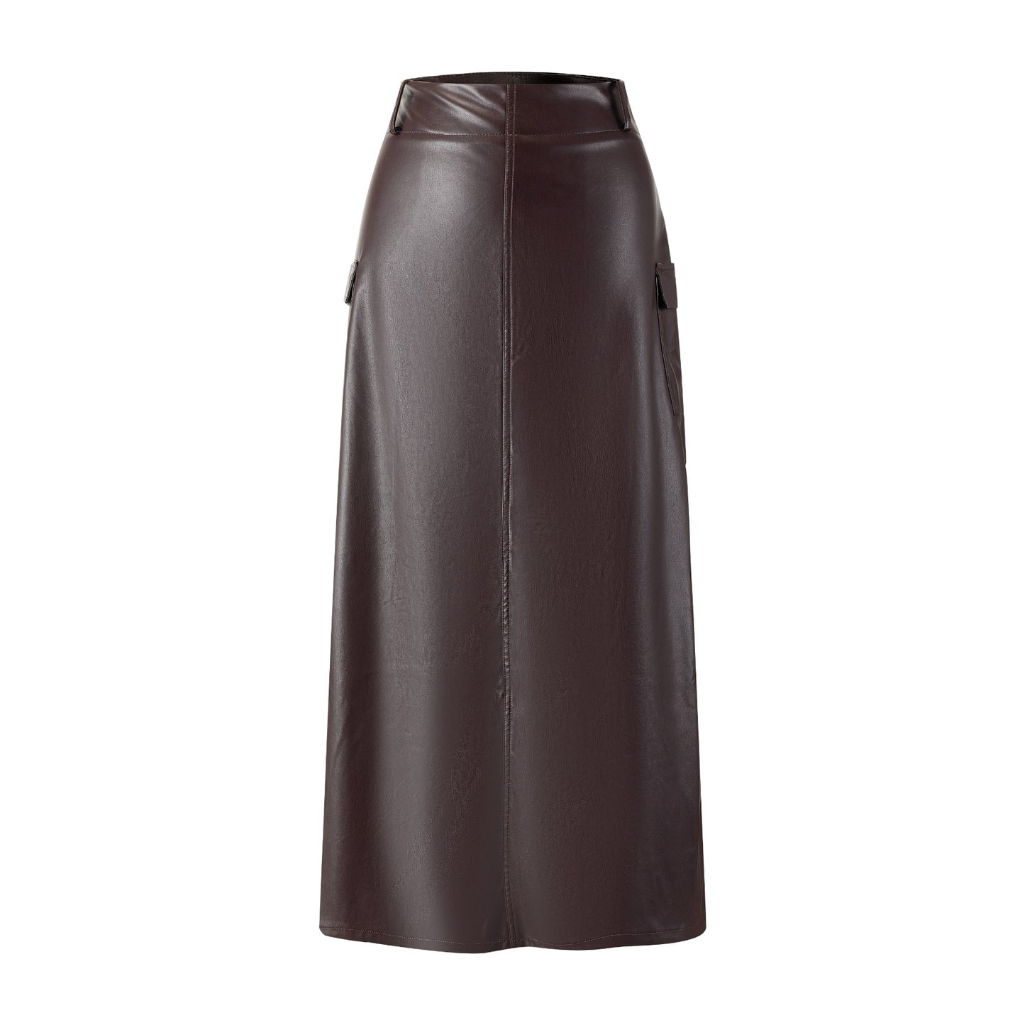 Leather Skirt - Brown