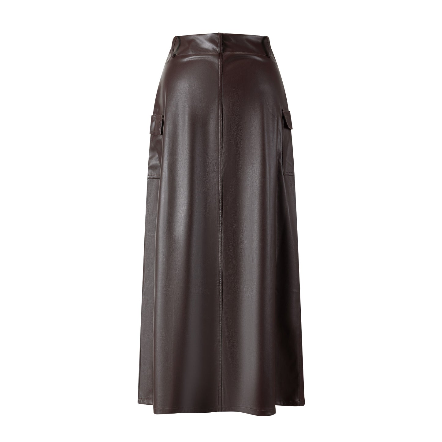 Leather Skirt - Brown