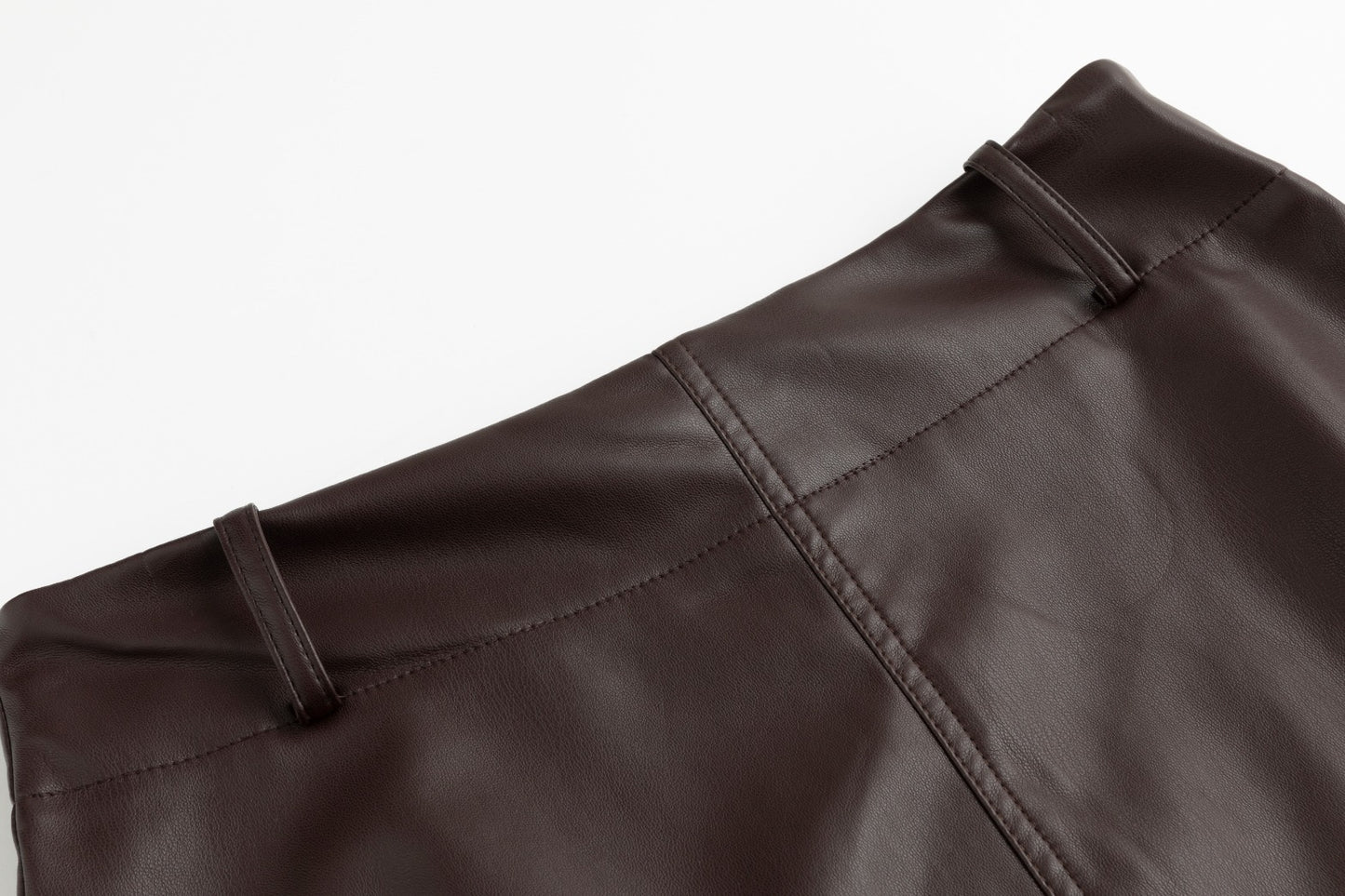 Leather Skirt - Brown