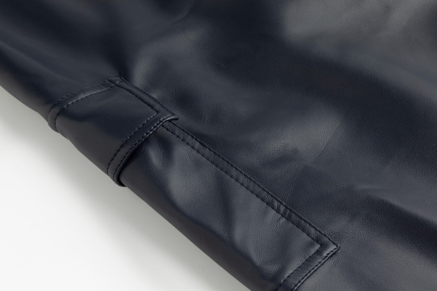 Leather Skirt - Navy