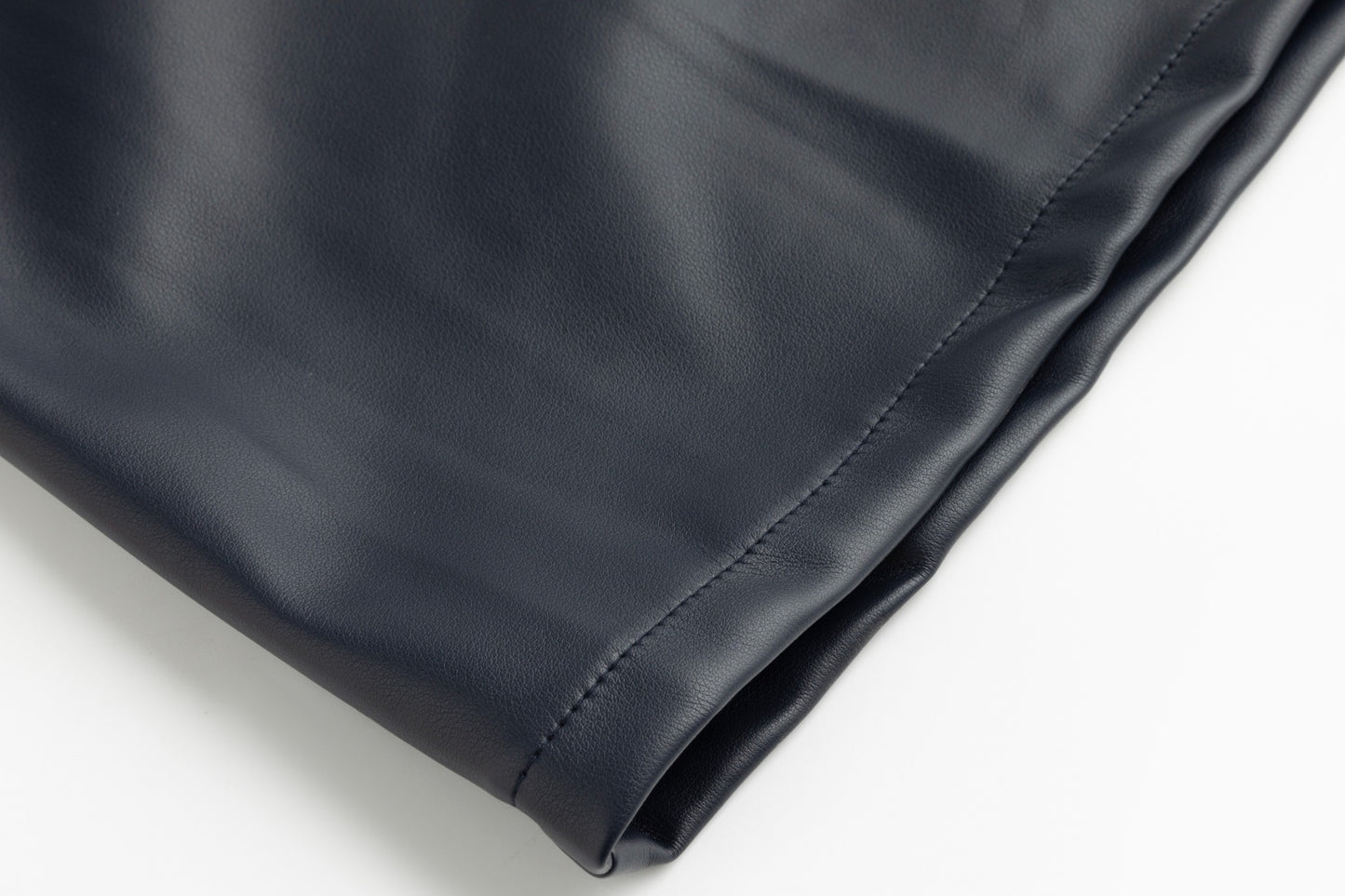 Leather Skirt - Navy