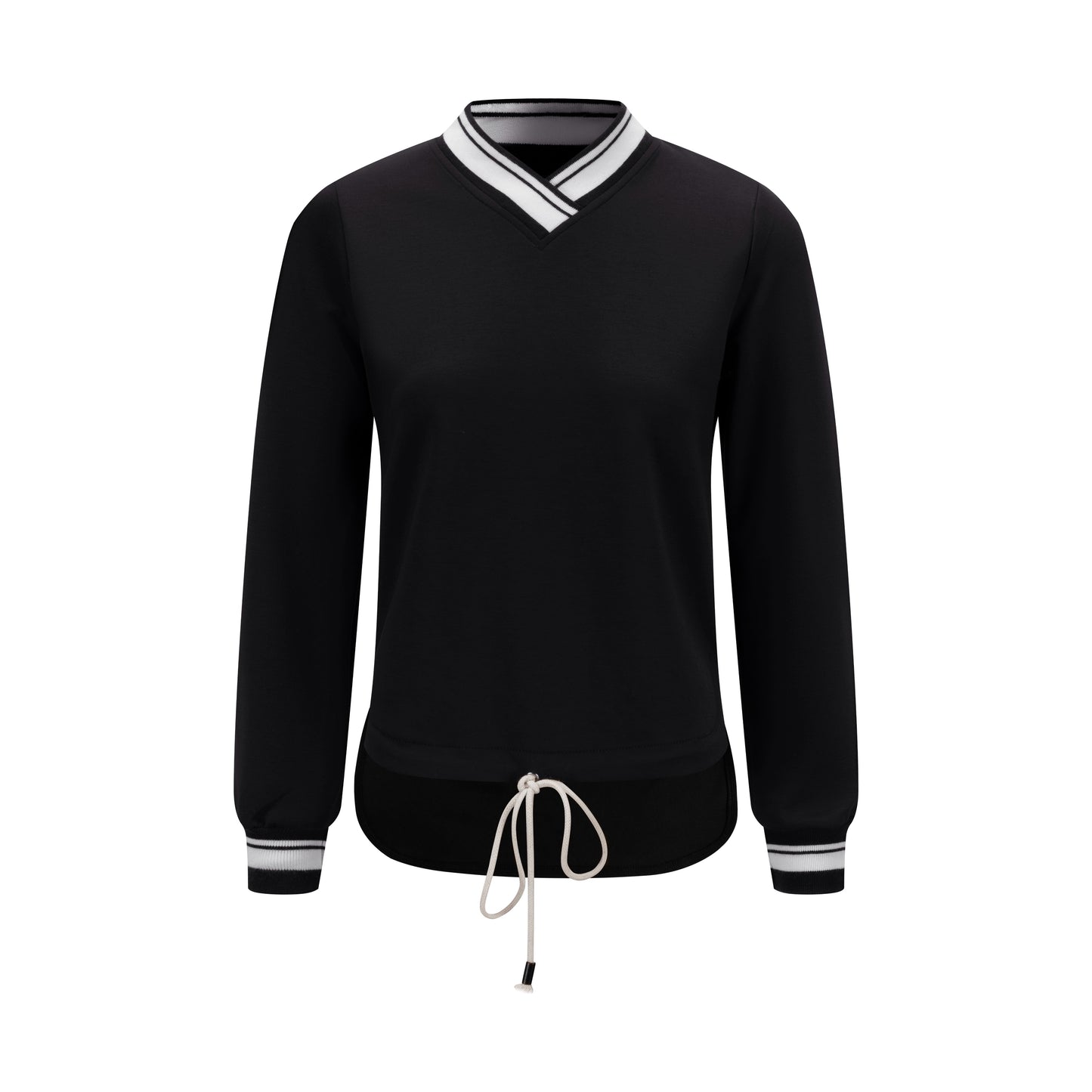 Scuba V Neck Top - Black