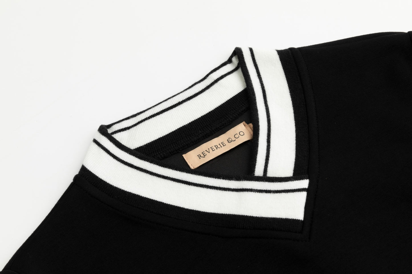 Scuba V Neck Top - Black