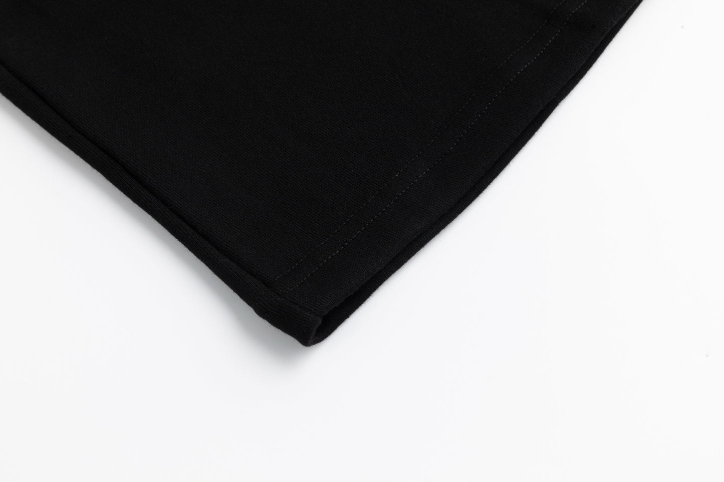 Black Raw Edge Straight Skirt