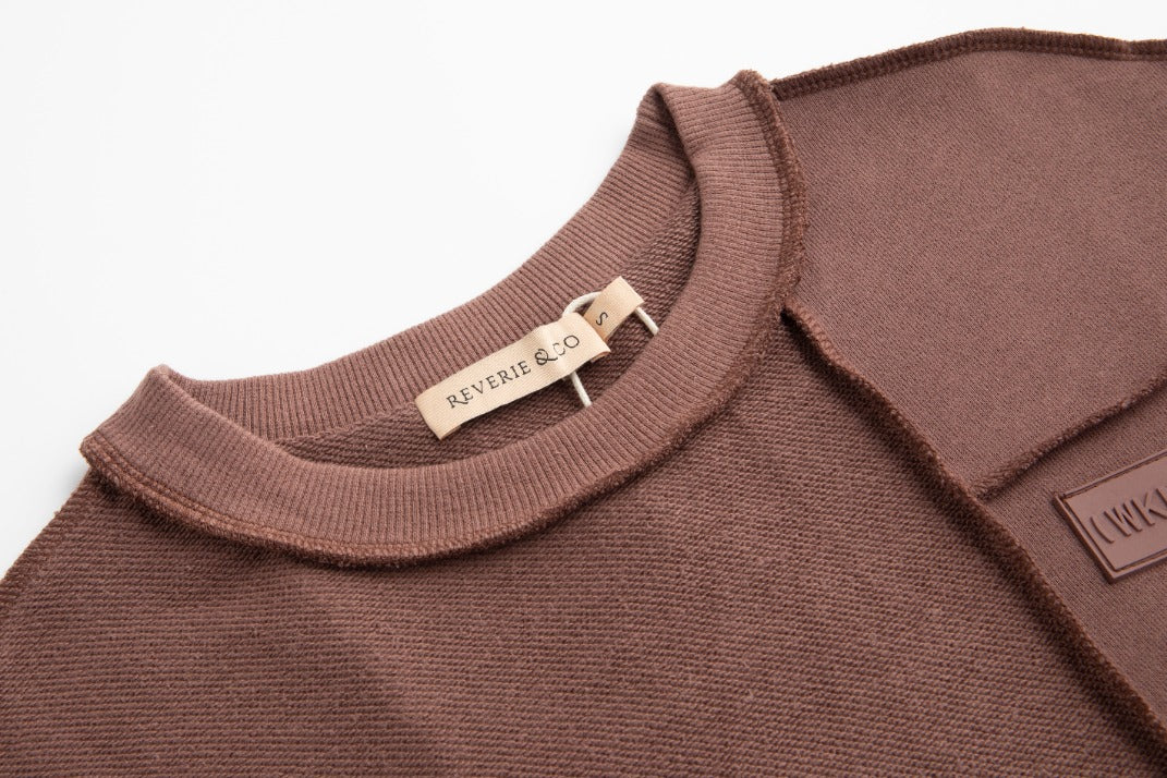 Raw Edged Sweater - Fawn