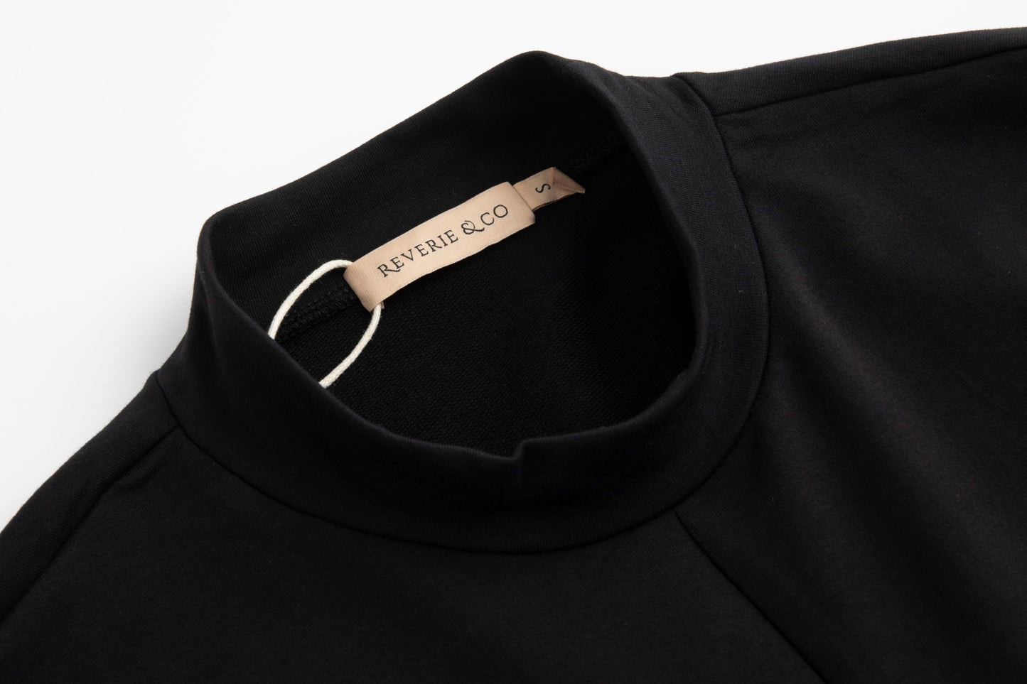 Mock Neck Panelled Wrap Top - Black