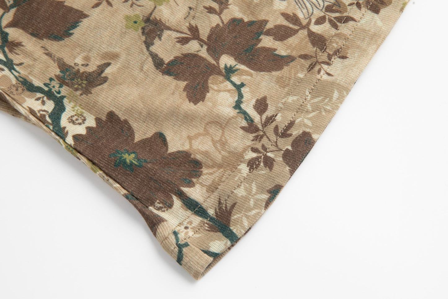 Brown Printed Mock Neck
