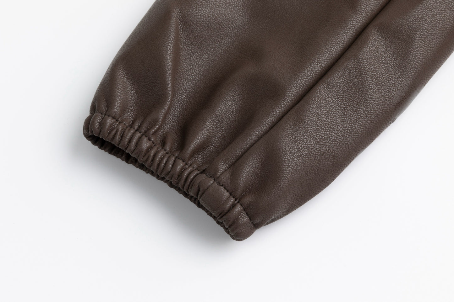 Brown Slip Dress With Leather Button Down Jacket