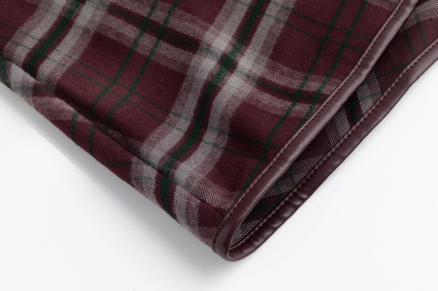 Burgundy Plaid Skirt