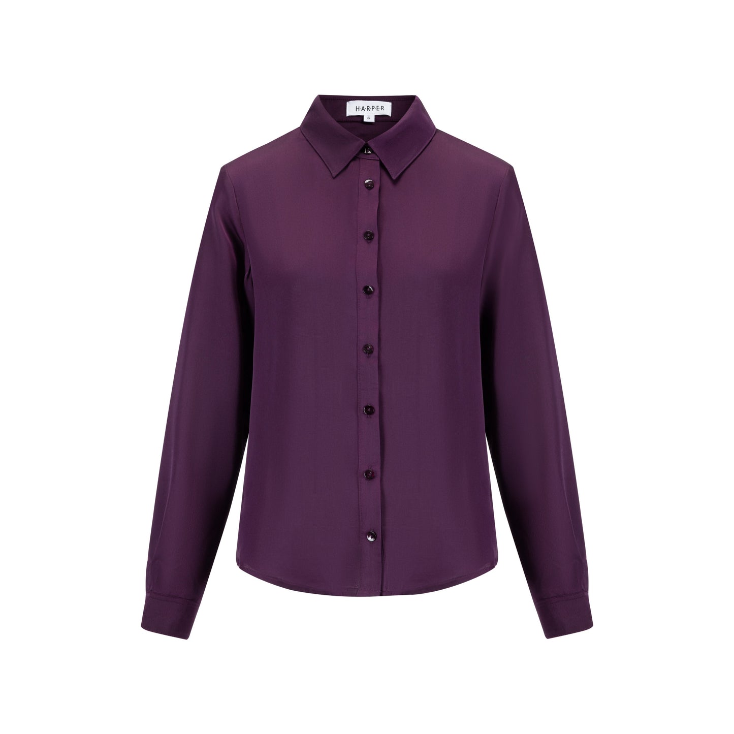 Plum Satin Blouse