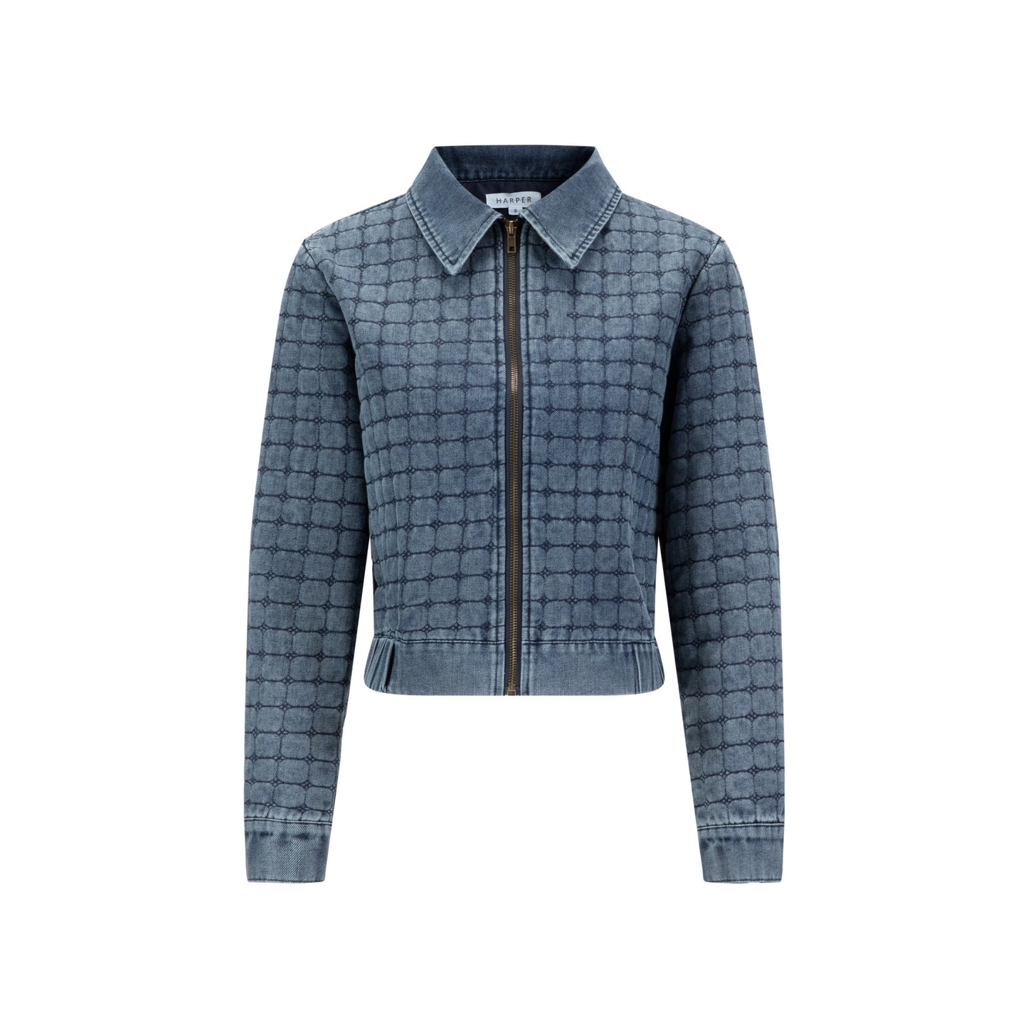 Blue Denim Quilted Jacket