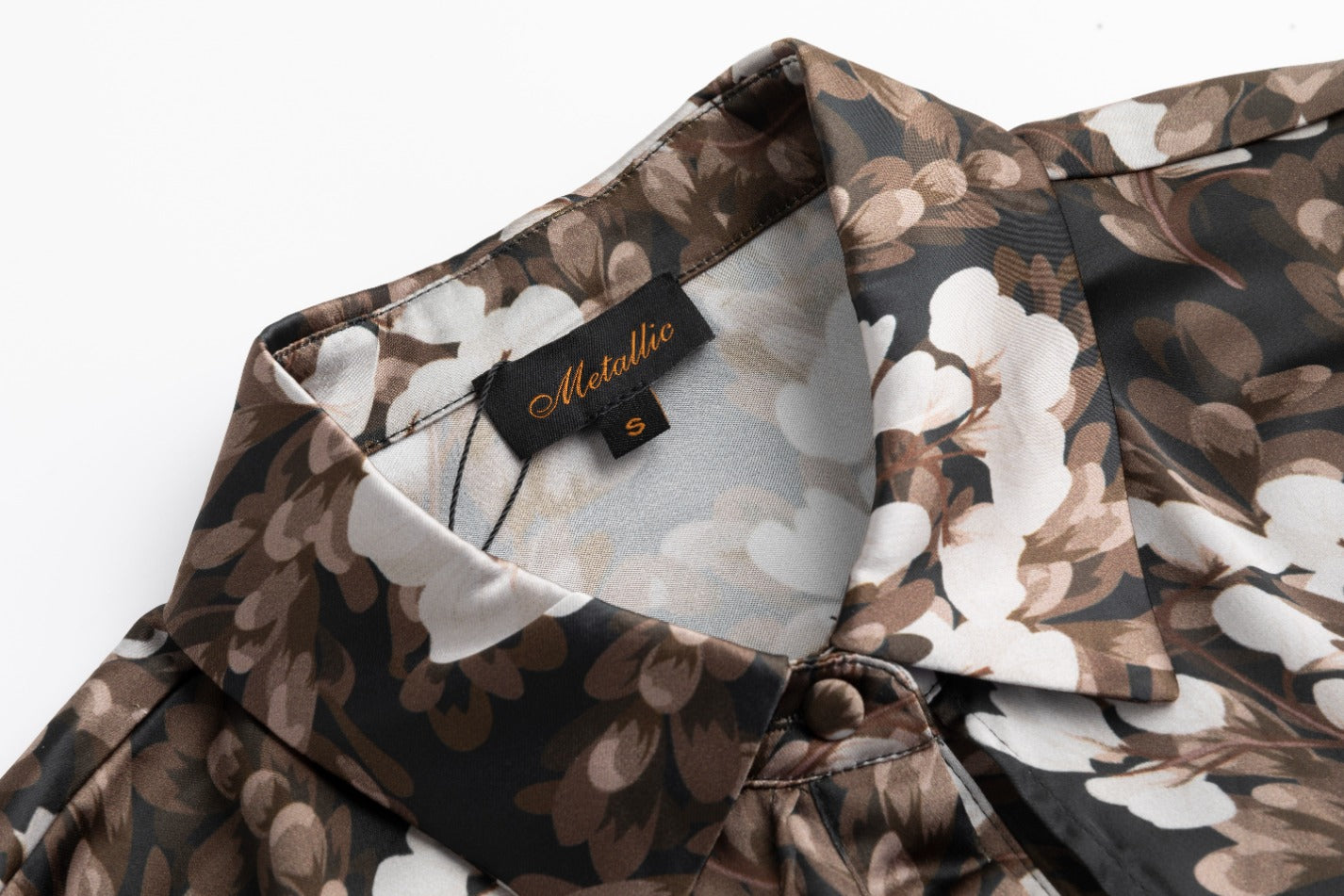 Brown Printed Belted Dress