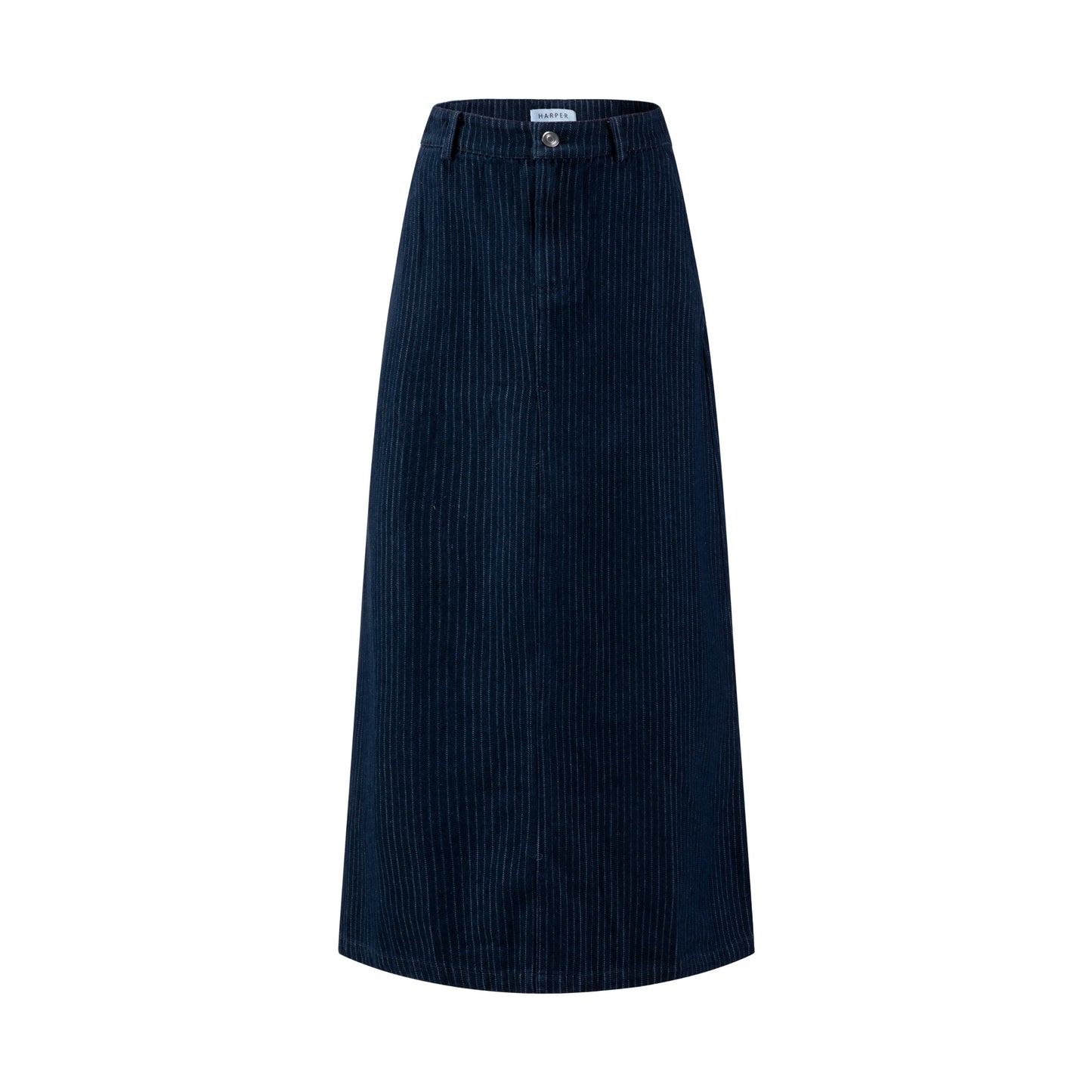 Denim Pin Stripe Skirt - Blue