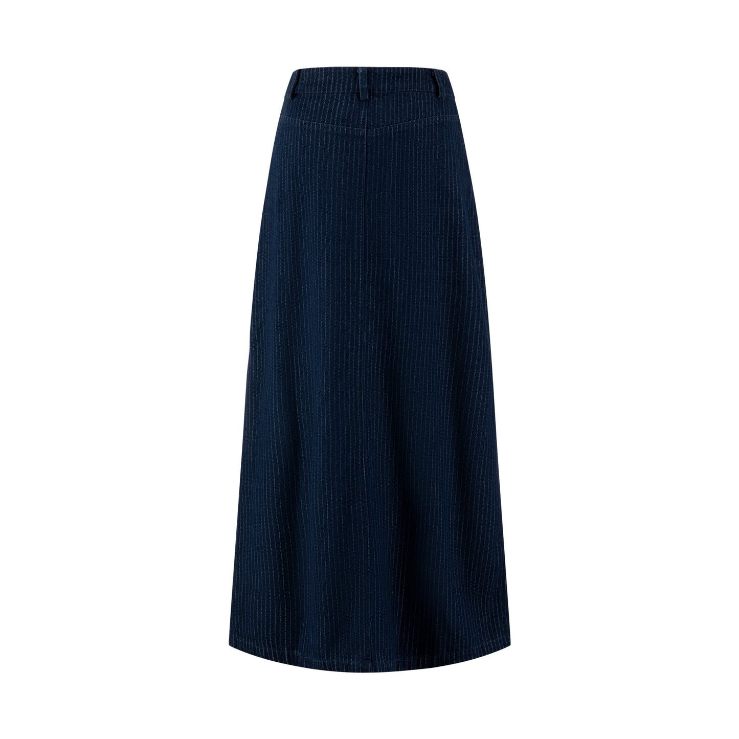 Denim Pin Stripe Skirt - Blue