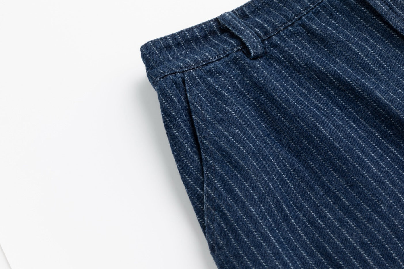 Denim Pin Stripe Skirt - Blue