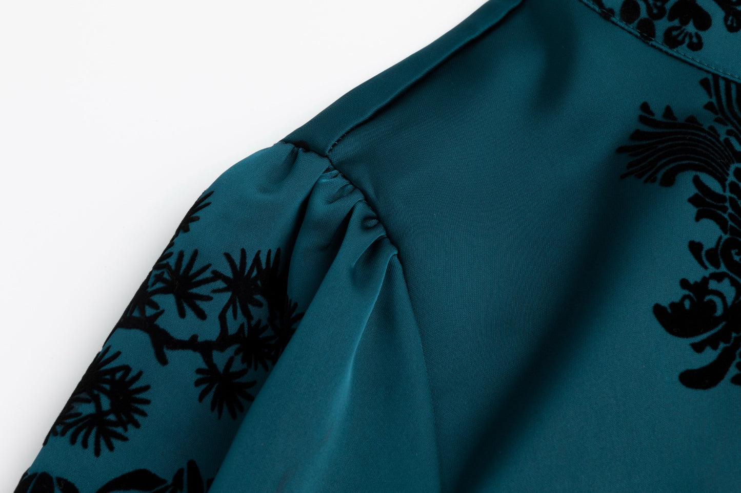 Teal Embroidered Braided Belt Dress