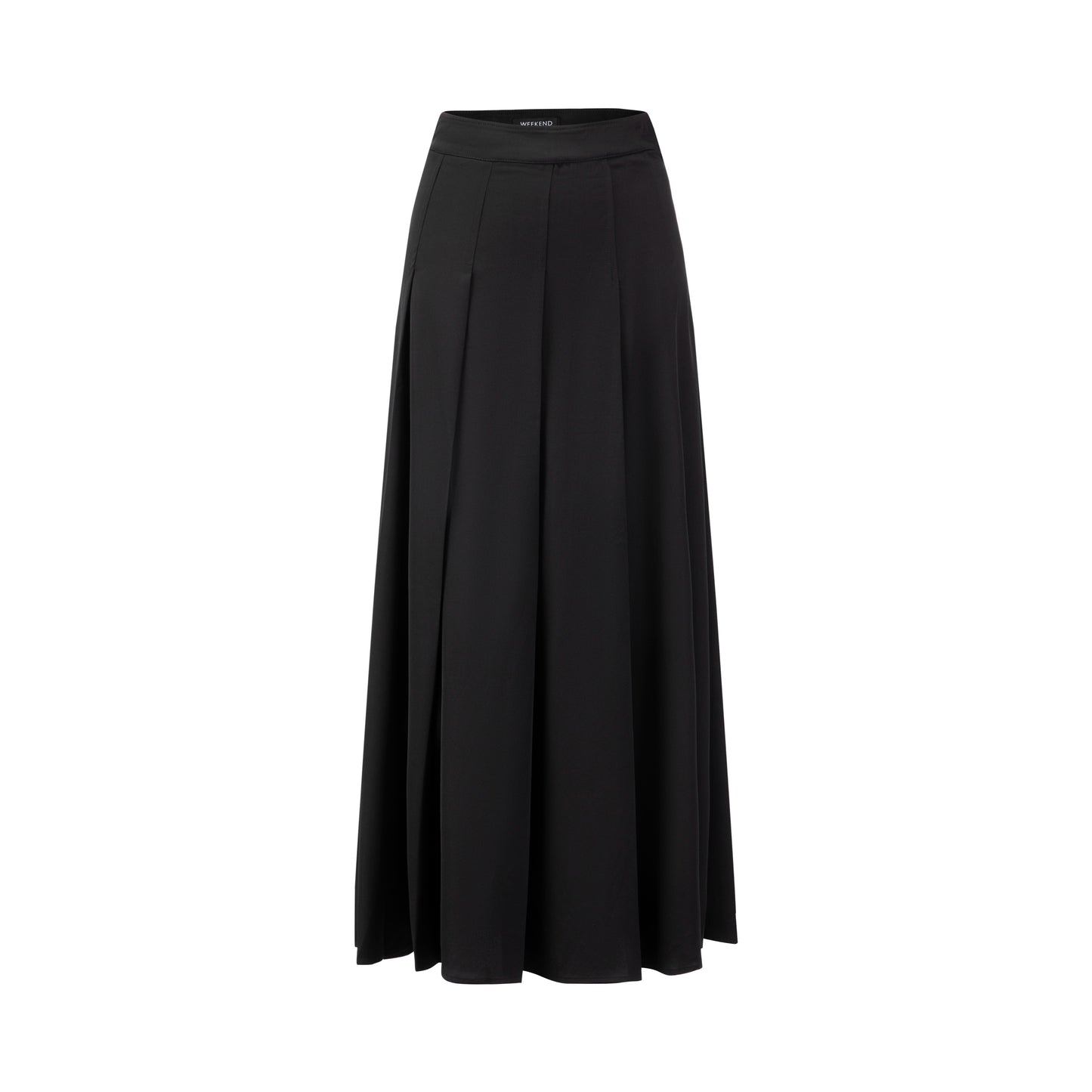 Black Pleated A-Line Skirt