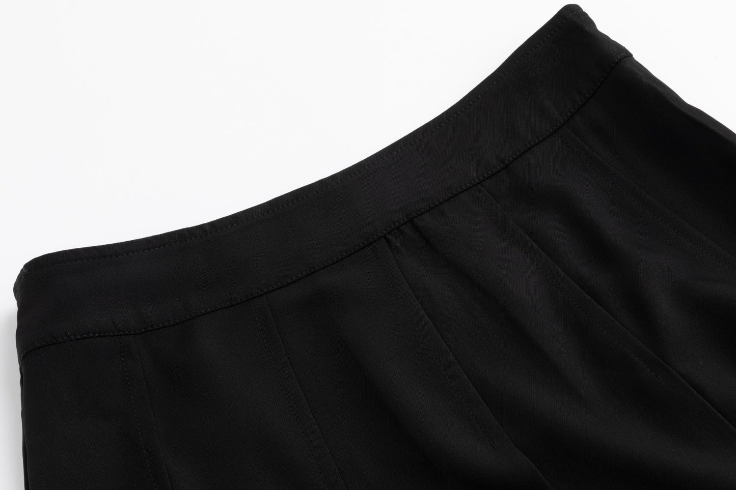 Black Pleated A-Line Skirt