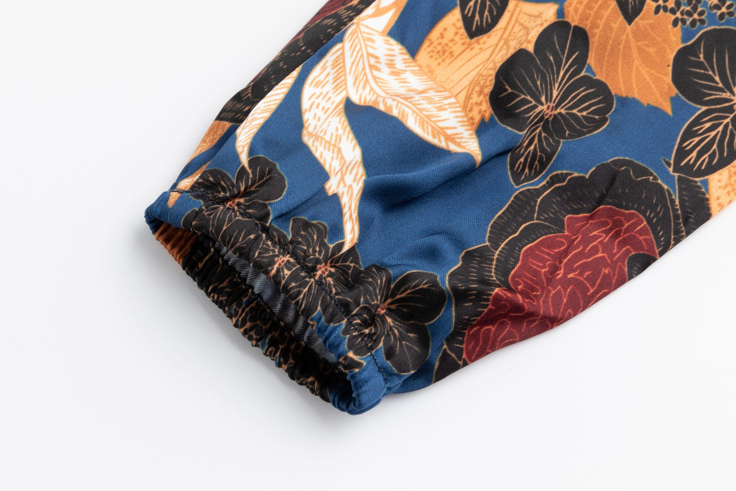 Navy Multicolored Silk Dress