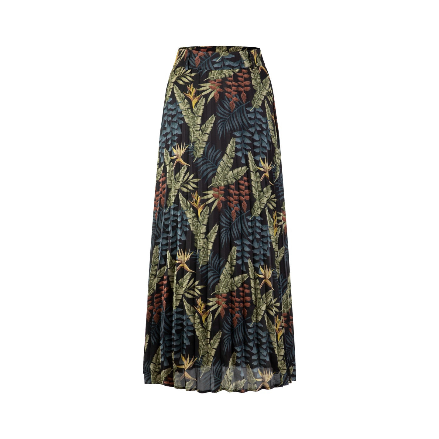 Multi Colored Leaves Printed Skirt