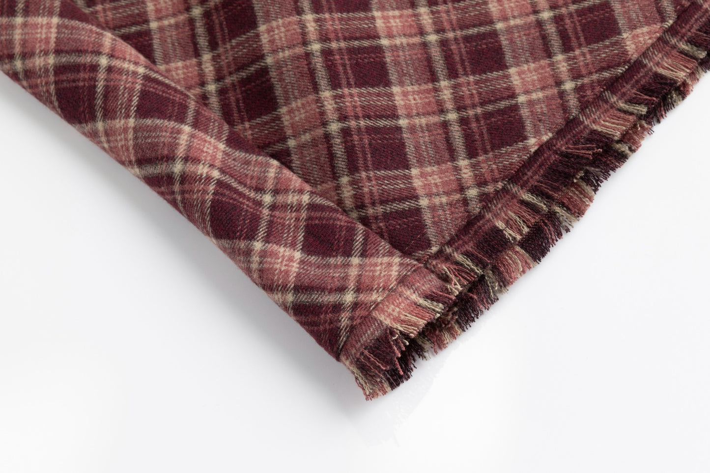 Burgundy Plaid Wrap Skirt
