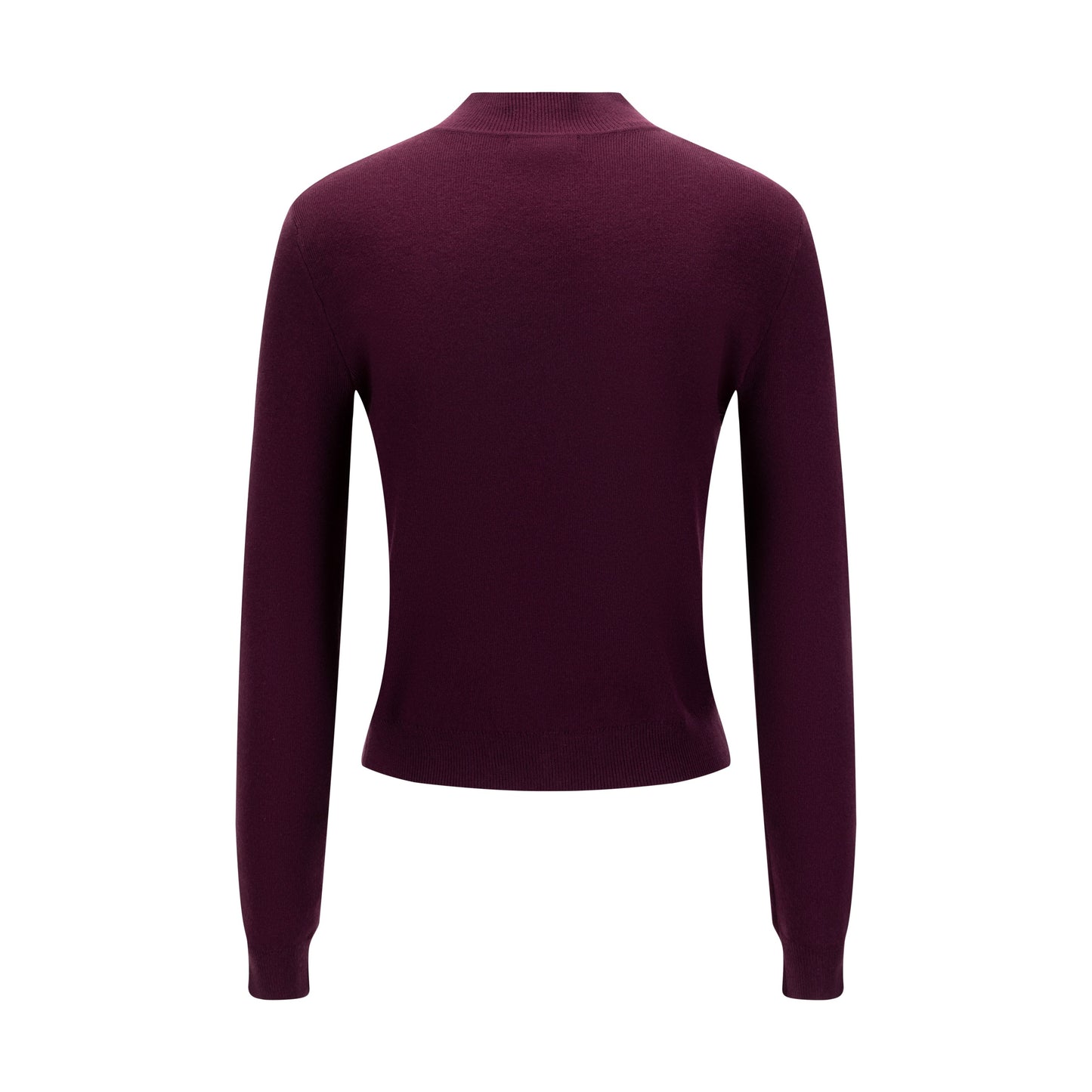 Burgundy Knit Mock Neck Top