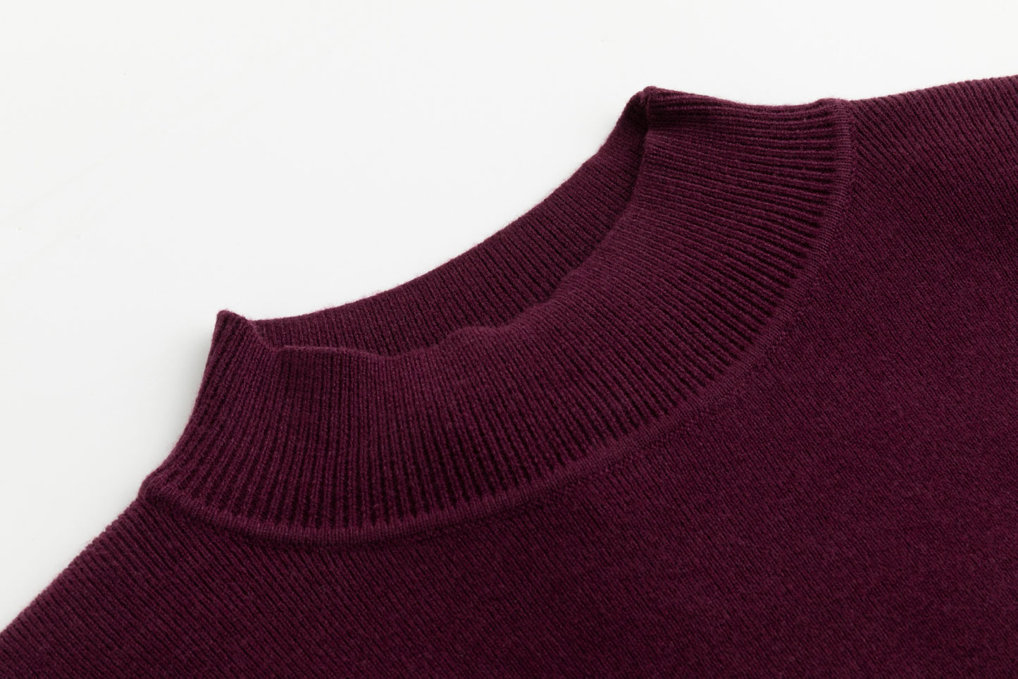 Burgundy Knit Mock Neck Top
