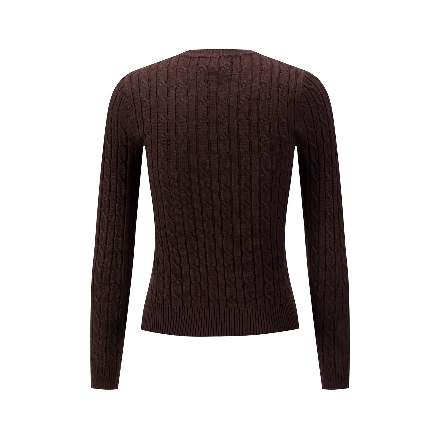 Cable Knit Sweater - Brown