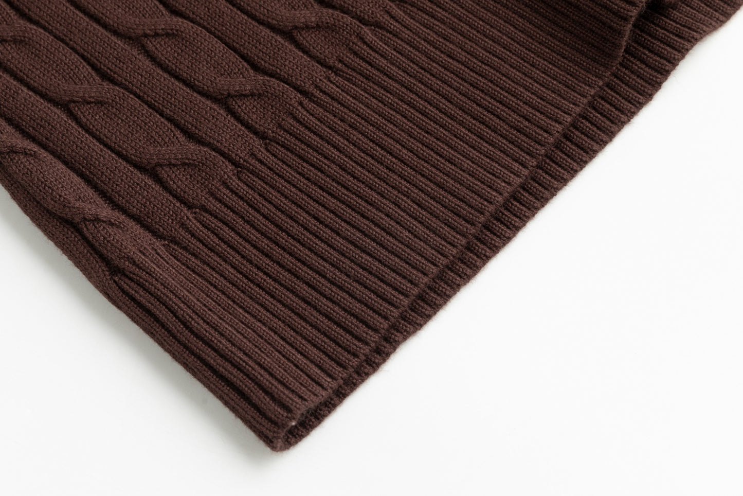 Cable Knit Sweater - Brown