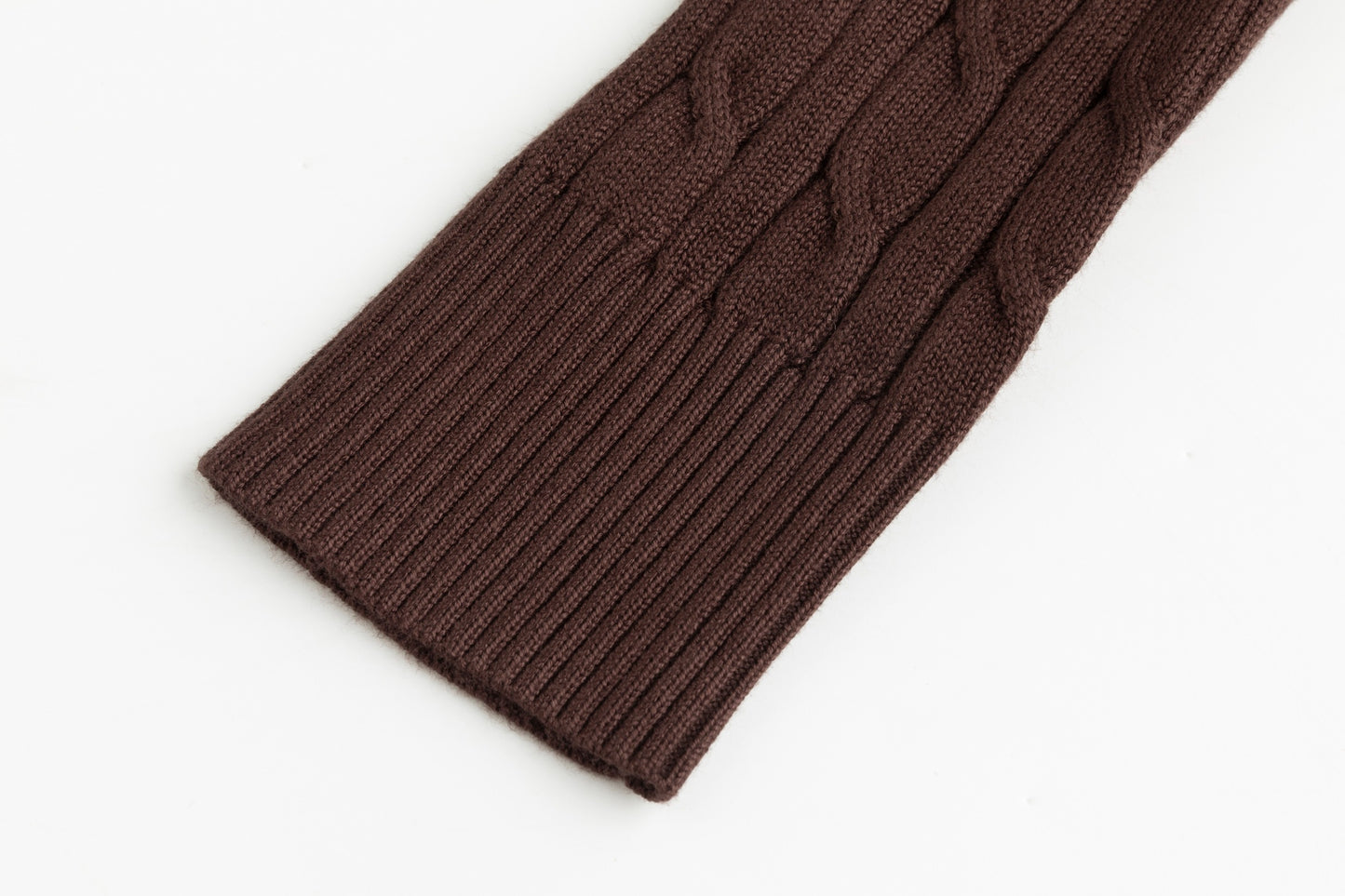 Cable Knit Sweater - Brown