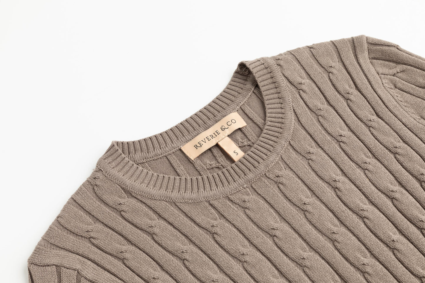 Cable Knit Sweater - Tan