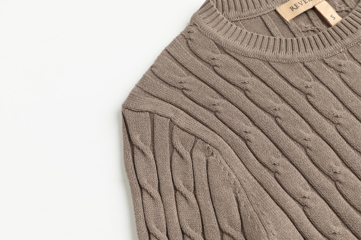 Cable Knit Sweater - Tan