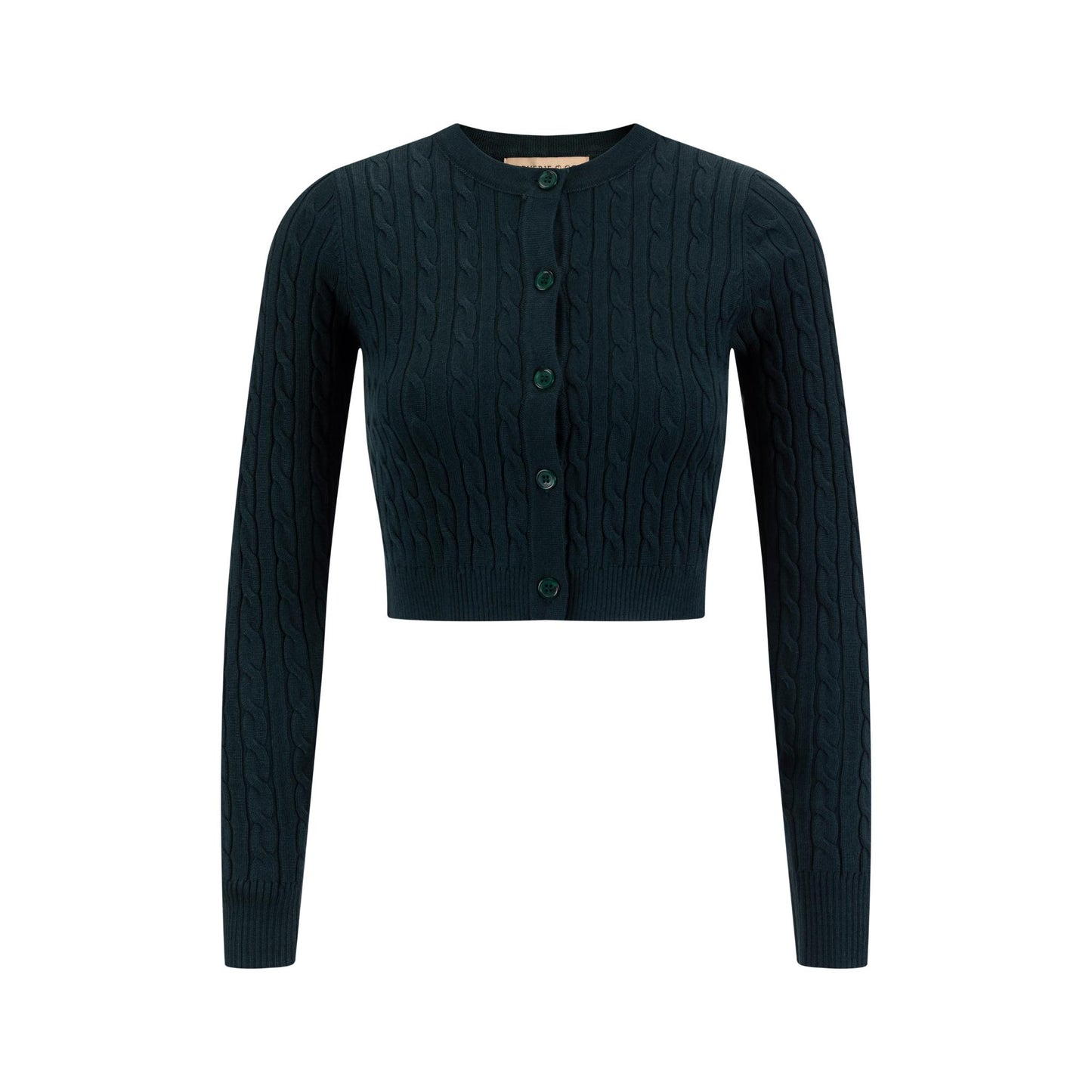 Cable Knit Cardigan - Green