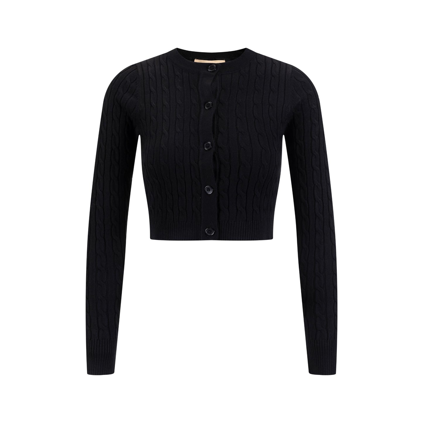 Cable Knit Cardigan - Black