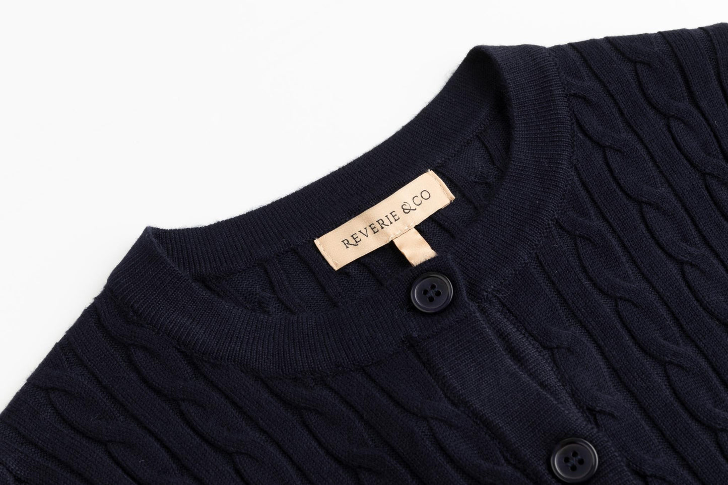 Cable Knit Cardigan - Blue