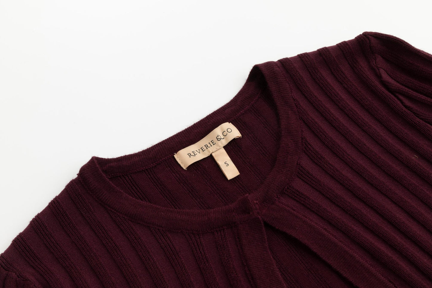 Ribbed Shrug - Burgundy