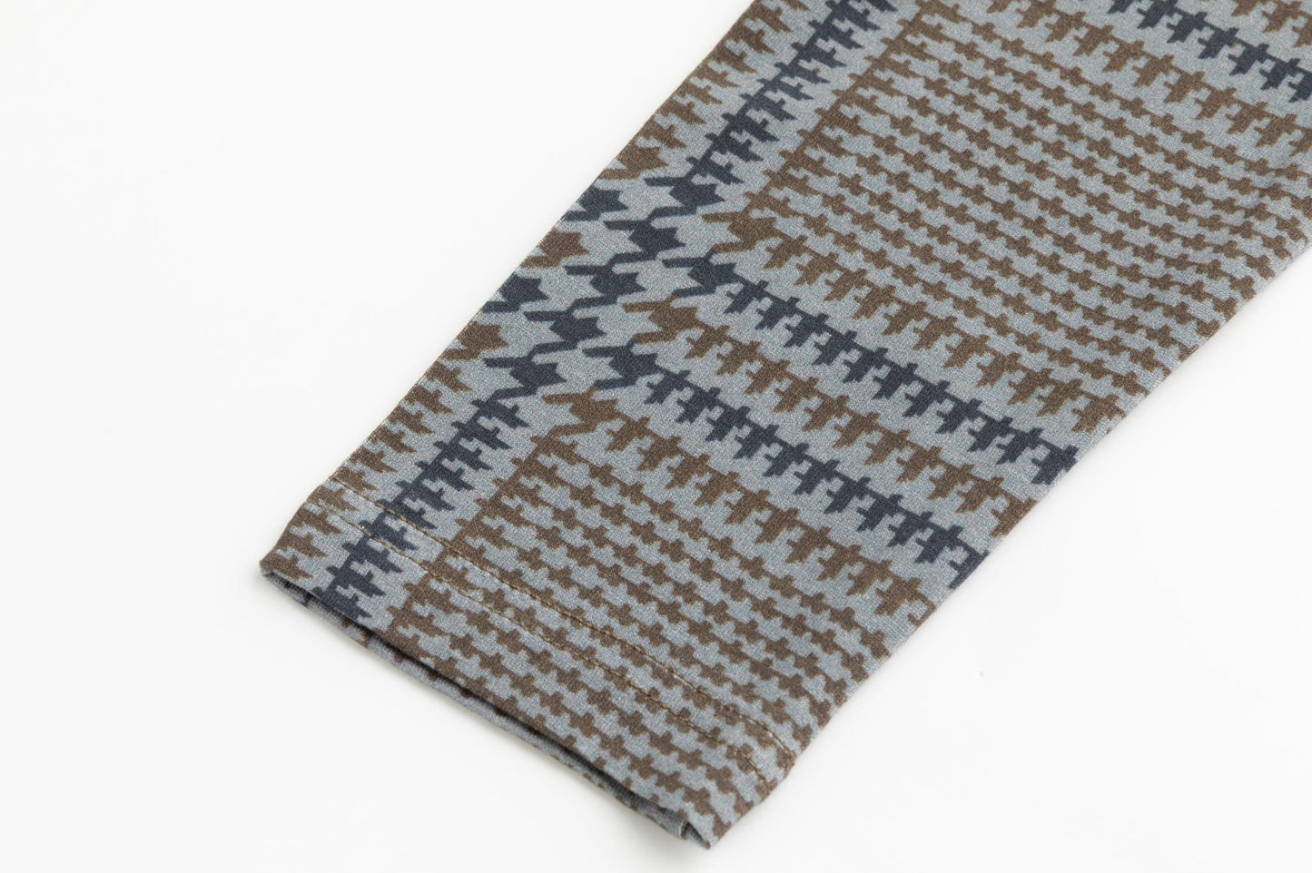 Houndstooth Mock Neck