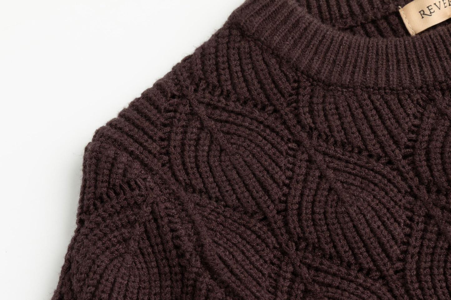 Crochet Sweater - Brown