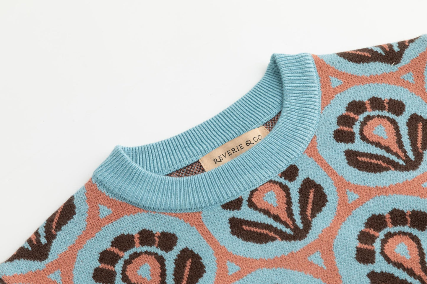 Patterned Sweater - Light Blue