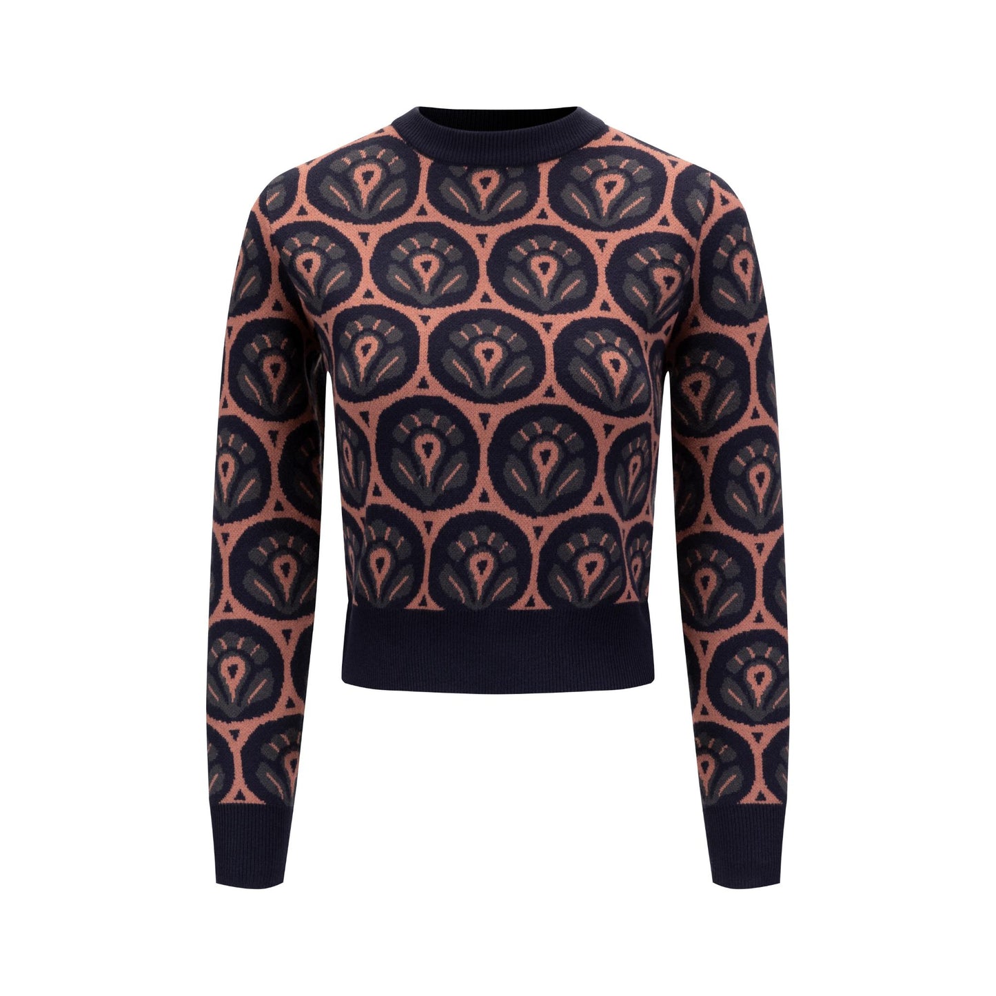 Patterned Sweater - Navy
