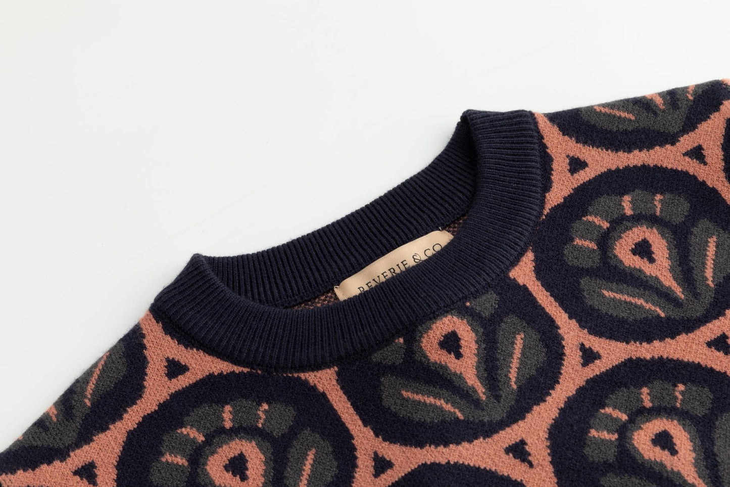 Patterned Sweater - Navy