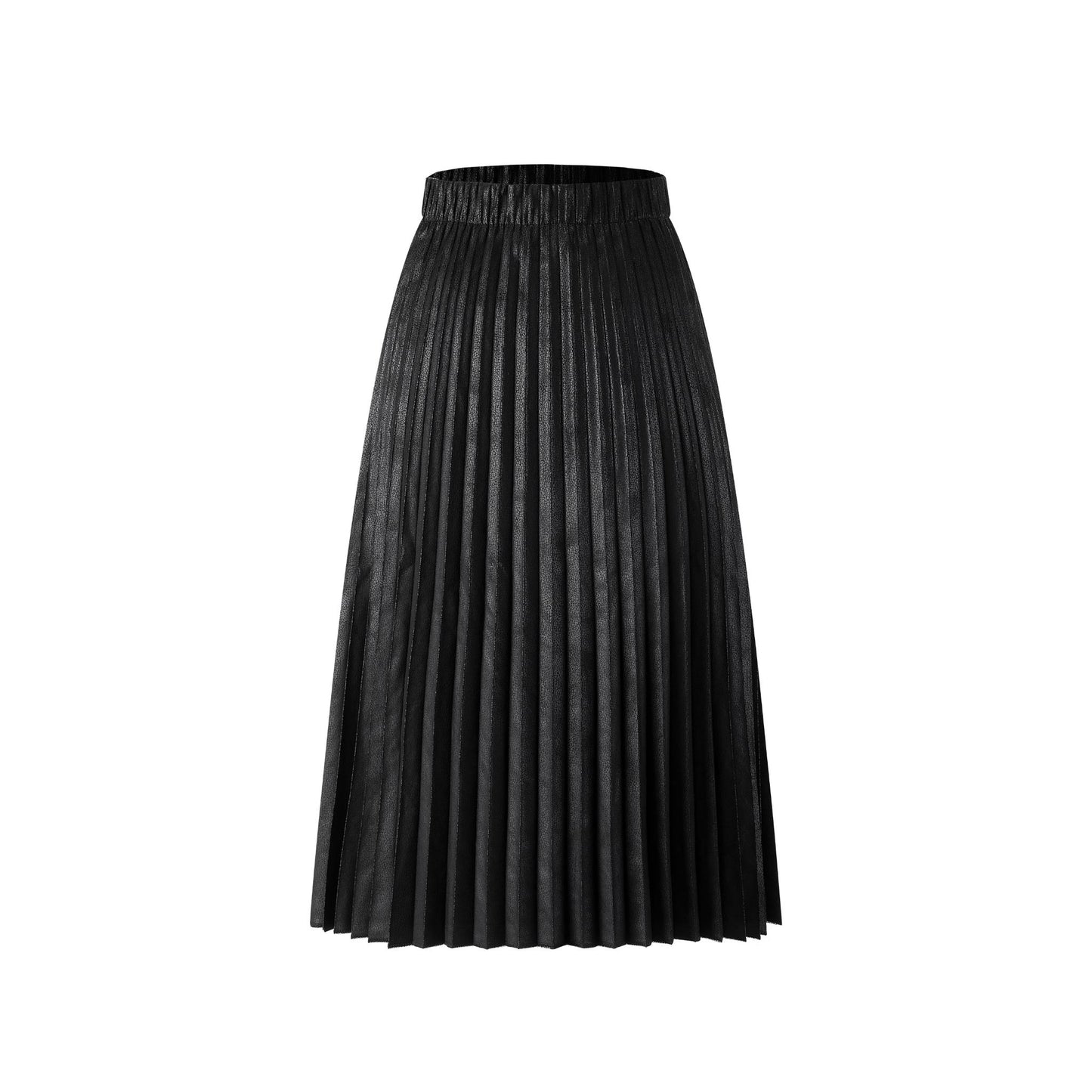 Messy Pleated Skirt - Black