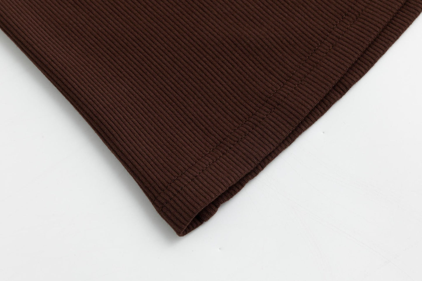 Ribbed Mock Neck - Brown