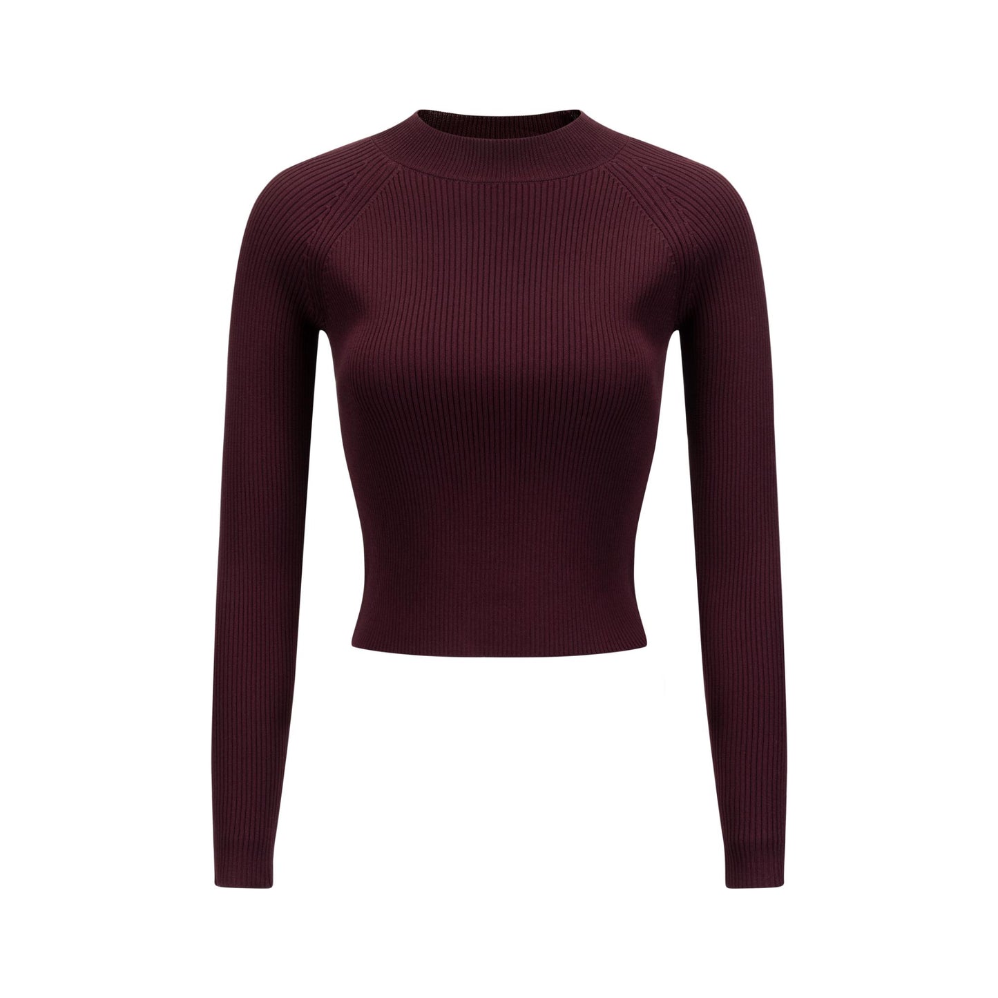 Plum Polish Knit Mock Neck Top